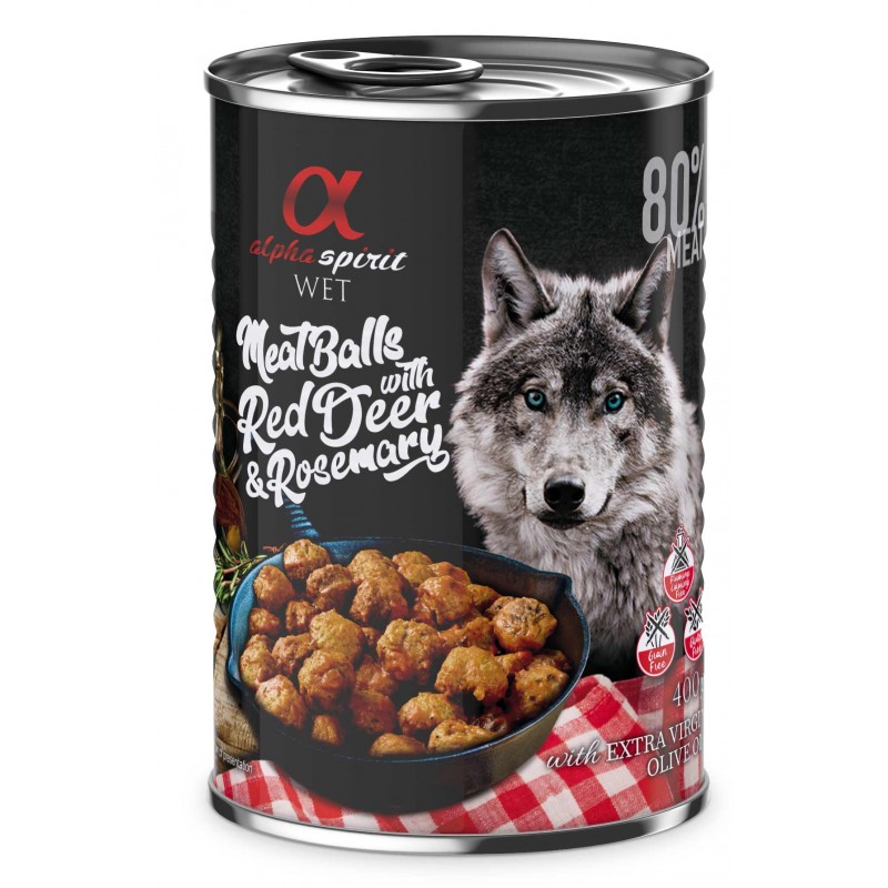 Alpha Spirit z jeleniem i rozmarynem - Mięsne klopsiki dla psa