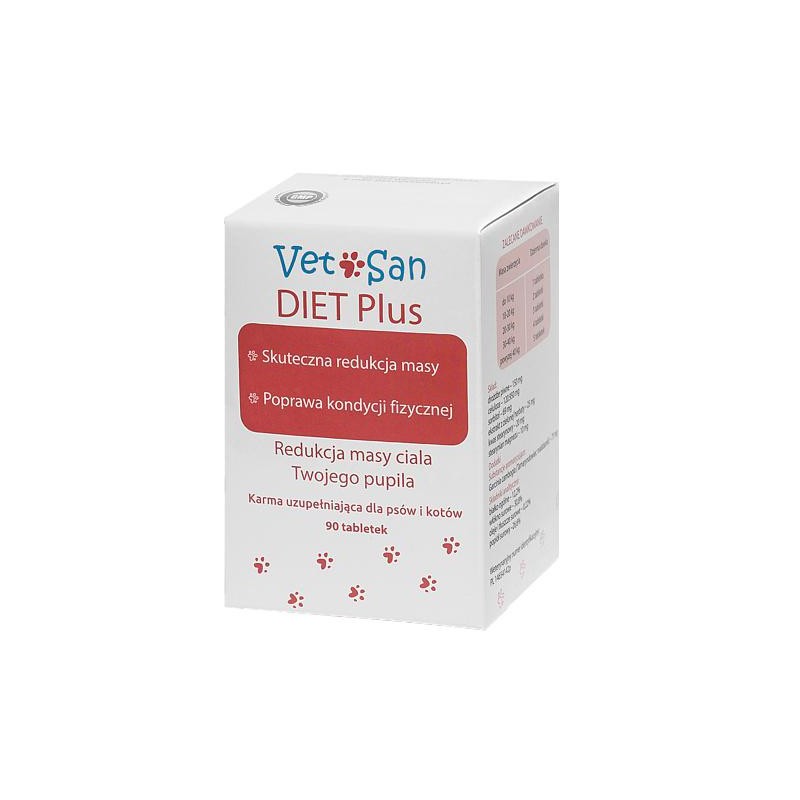 Vetosan Diet Plus - Preparat redukujący masę ciała dla psa i kota