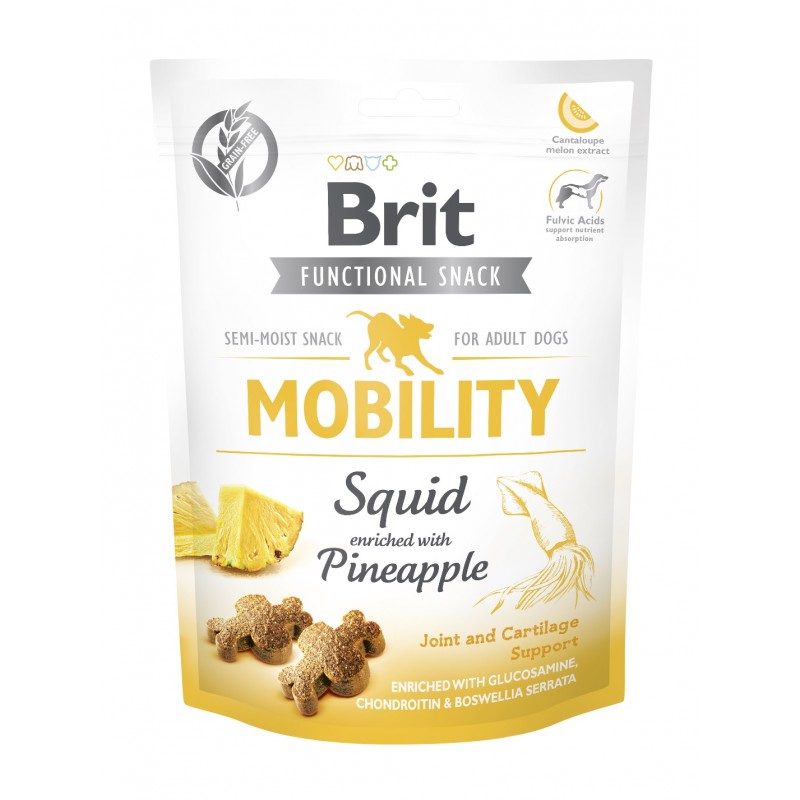 BRIT CARE DOG FUNCTIONAL SNACK MOBILITY SQUID 150 g - przysmak dla psa