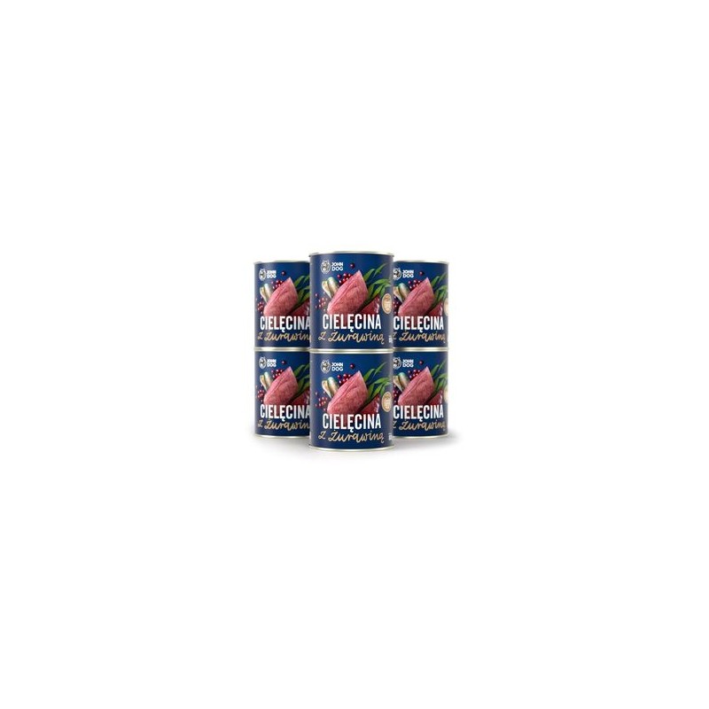 John Dog Berry Cielęcina z żurawiną Zestaw 6 x 400g - karma makra dla psa