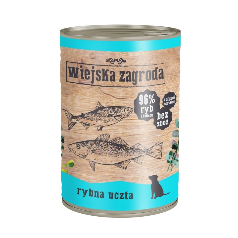 Wiejska Zagroda Rybna uczta 12 x 400 g - karma mokra dla psa
