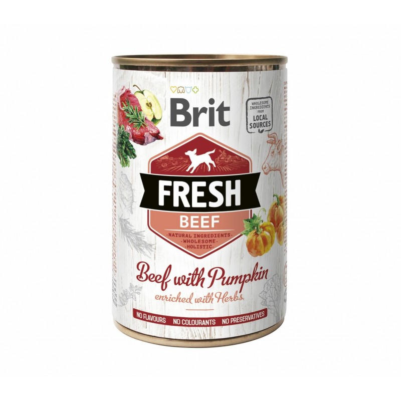 BRIT FRESH BEEF&PUMPKIN - Karma mokra dla psa