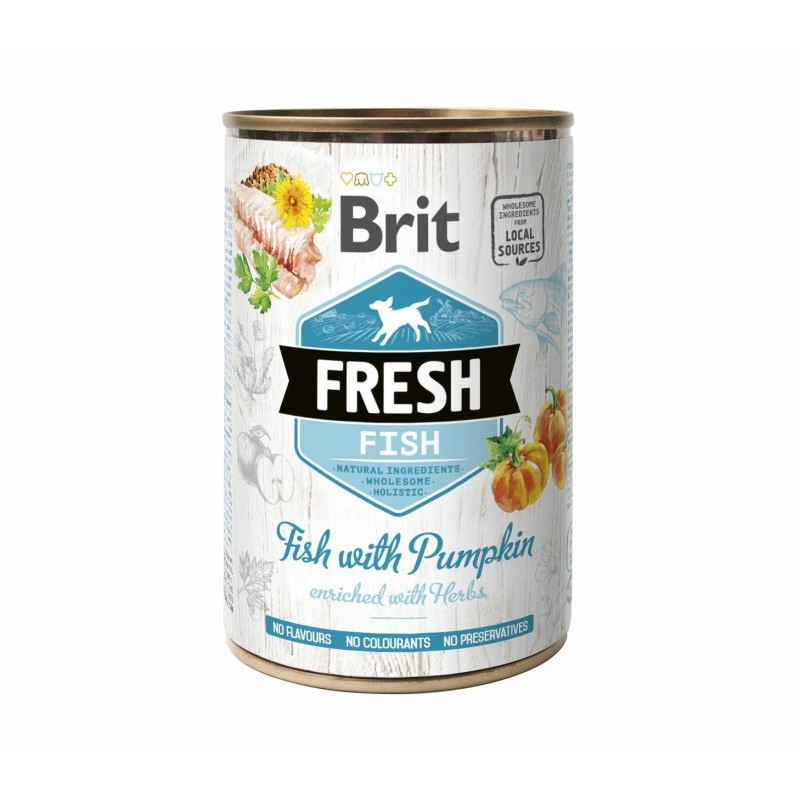 BRIT FRESH FISH&PUMPKIN - Karma mokra dla psa
