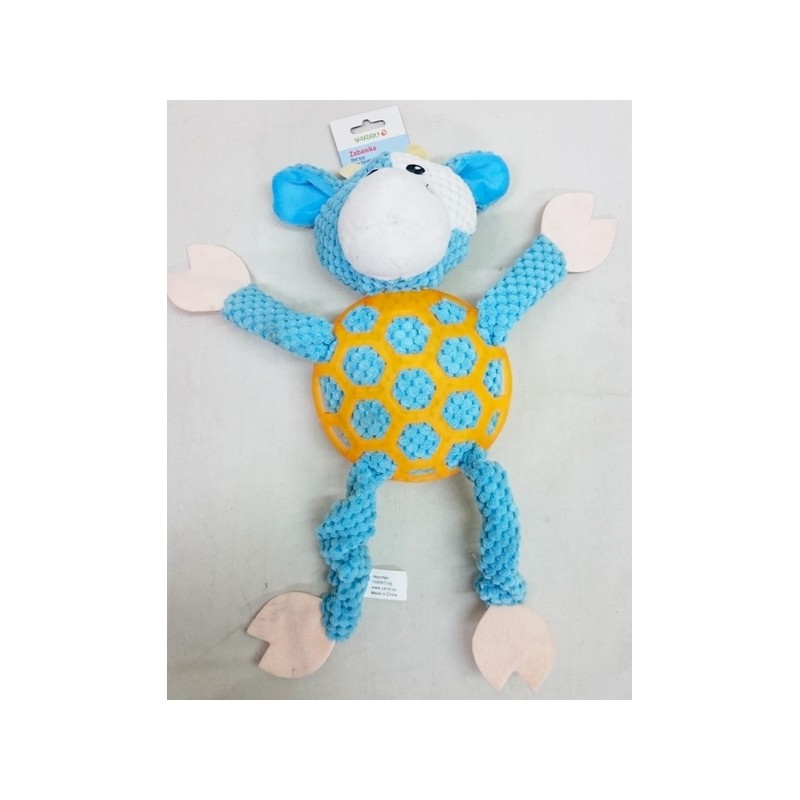 YARRO PLUSZOWA KROWA Z GUMOWĄ SIATKĄ 35cm - zabawka dla psa