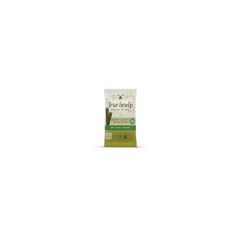 TRUE HEMP DENTAL STICK Z KONOPIAMI 100G przysmak - SKÓRA + SIERŚĆ