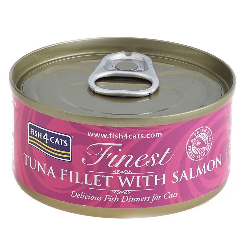 Fish4Cats Tuńczyk z Łososiem (tuna fillet with salomon) 70g - Karma mokra dla kota