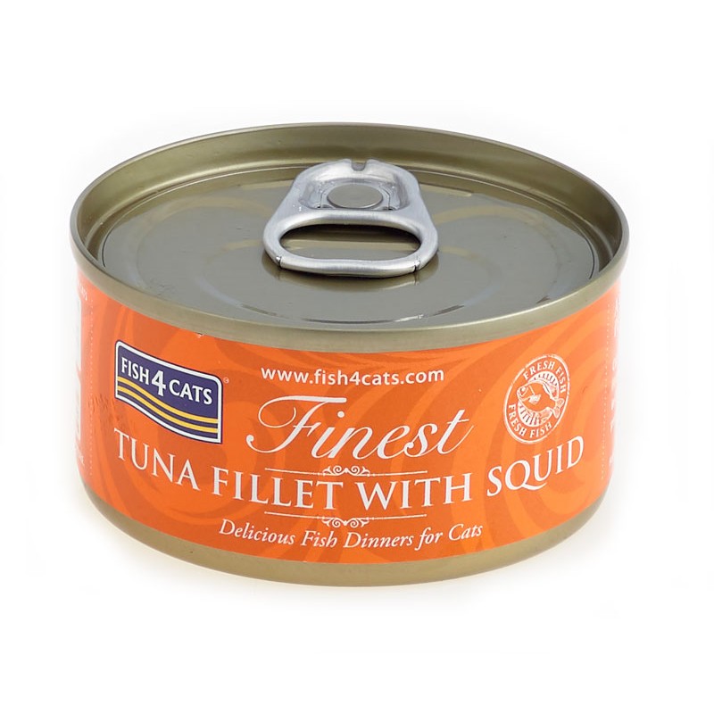 Fish4Cats Tuńczyk z Kałamarnicą (tuna fillet with squid) 70g - Karma mokra dla kota
