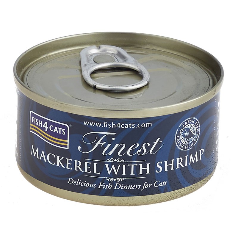 Fish4Cats Macrela z krewetkami (mackrel with shrimp) 70g - Karma mokra dla kota