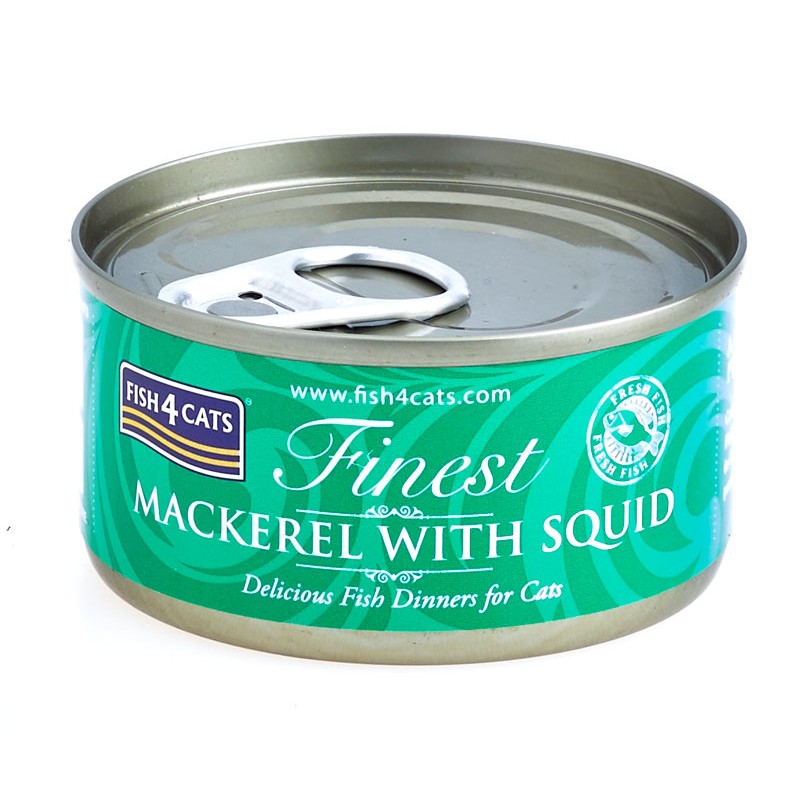 Fish4Cats Macrela z kałamarnicą (mackrel with squid) 70g - Karma mokra dla kota