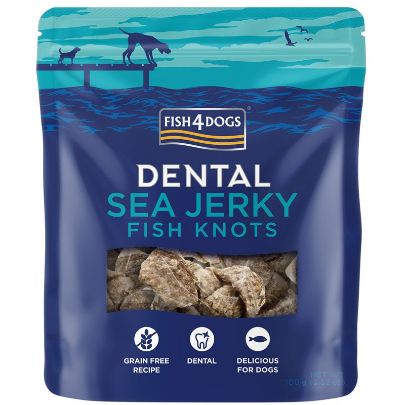 FISH4DOGS PRZYSMAK DENTYSTYCZNY SEA JERKY FISH knots