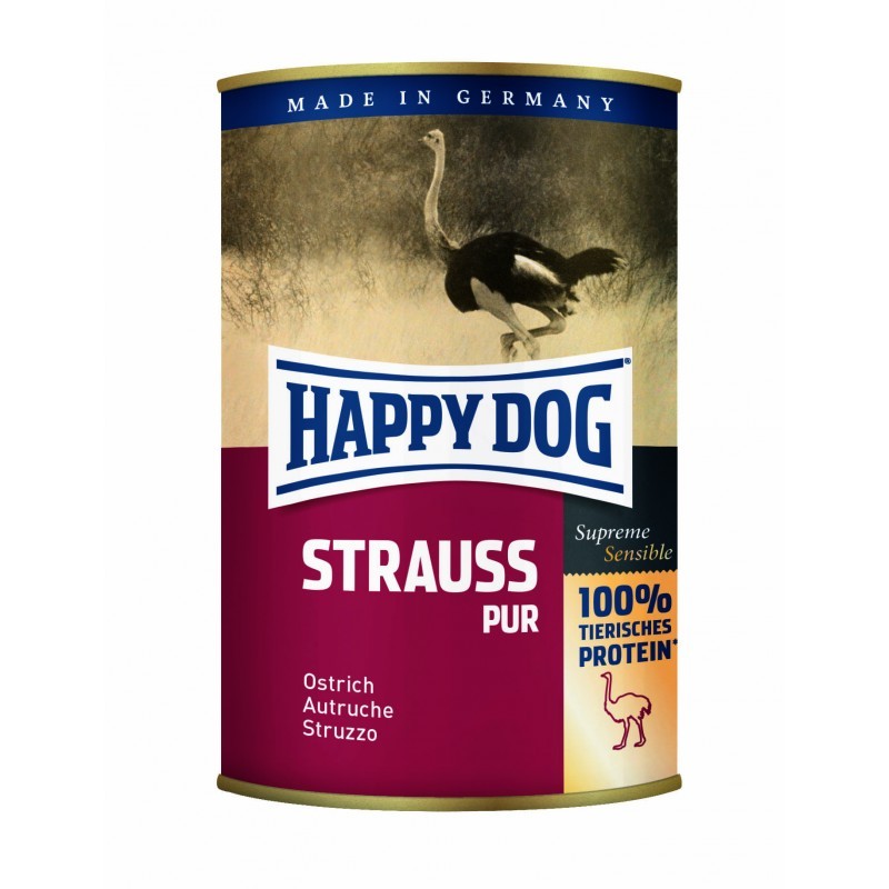 Happy Dog 100% Struś (Strauss Pur) - mięso w puszkach dla psów