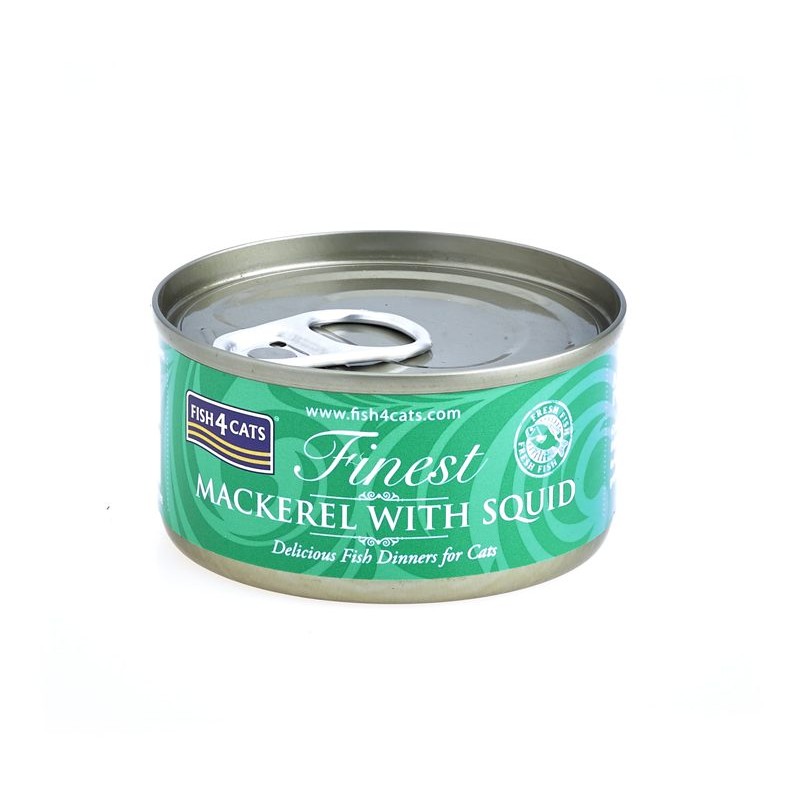 FISH4CATS Makrela z Kałamarnicą (mackerel with squid) 70G - KARMA MOKRA DLA KOTA