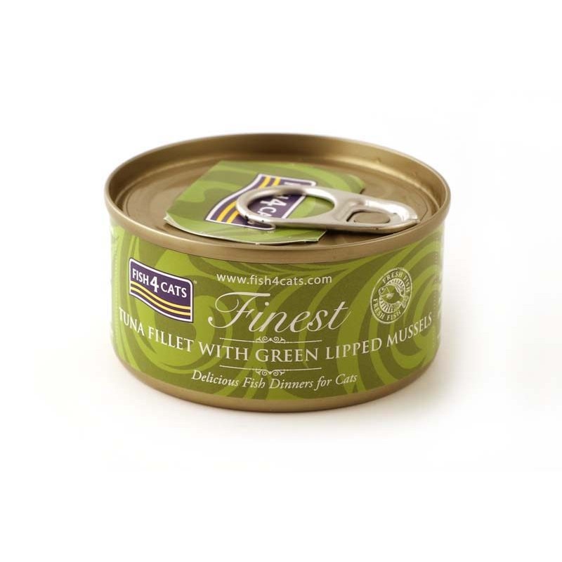 FISH4CATS Tuńczyk z Omułkiem Zielonowargowym (tuna fillet with green lipped mussel) 70G - KARMA MOKRA DLA KOTA