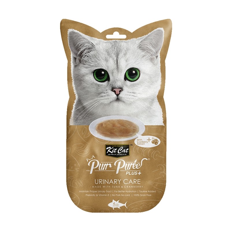 Kit Cat Purr Puree Plus+ Tuna & Cranberry (Urinary Care) 4x15g