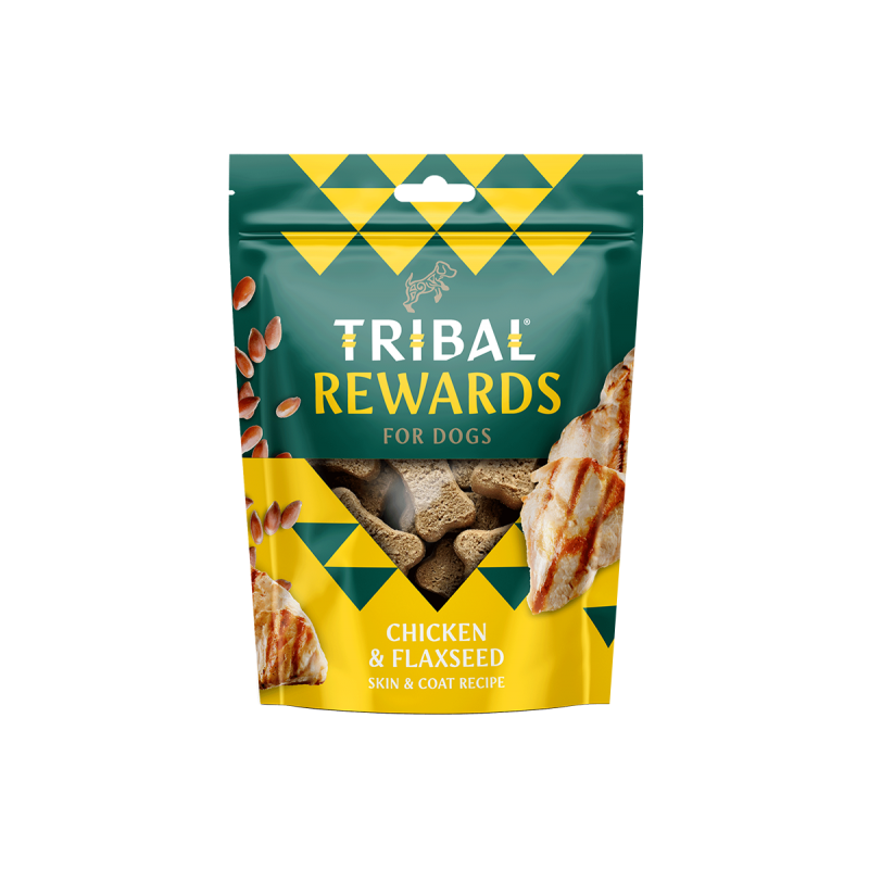 TRIBAL Rewards Kurczak i Siemię Lniane 125g - Ciastka dla psa domowej produkcji