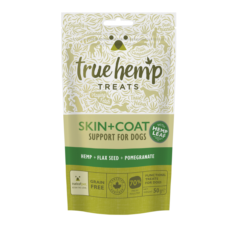 TRUE HEMP przysmak dla psa SKÓRA+SIERŚĆ 50g