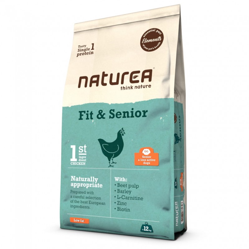 NATUREA Elements Fit & Senior Monobiałkowa sucha karma dla psów starszych lub otyłych Kurczak