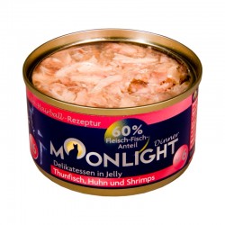 Moonlight Dinner Nr 6  - Karma mokra dla kota / Tuńczyk, kurczak i krewetki w galarecie