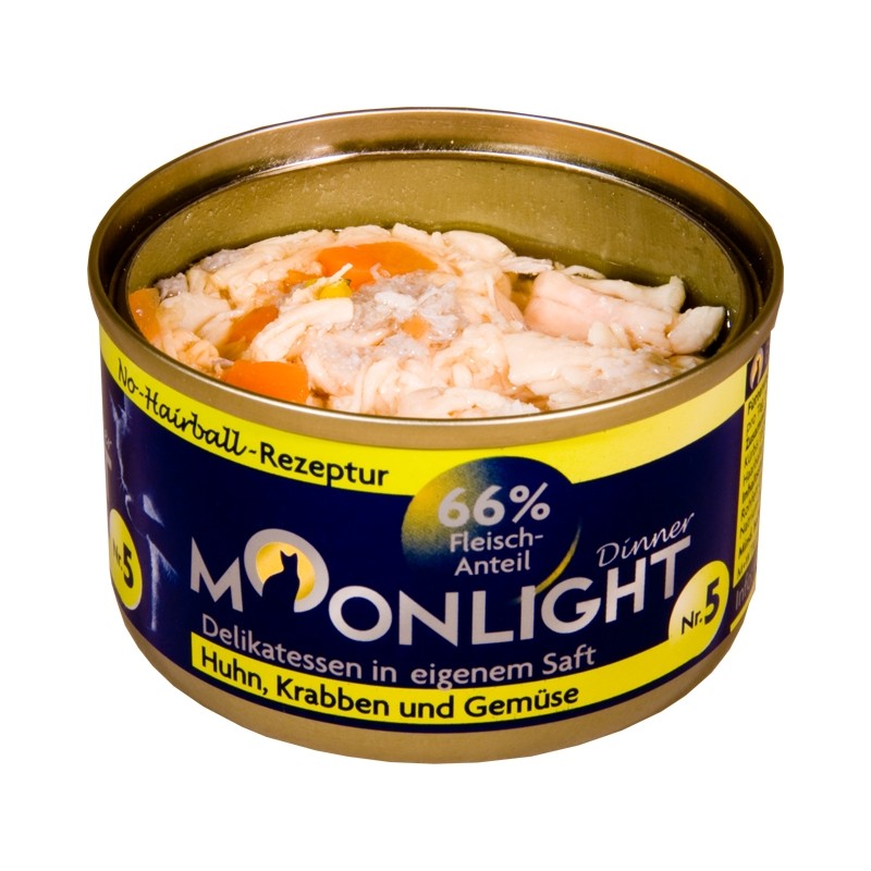 Moonlight Dinner Nr 5 - Karma mokra dla kota / Kurczak, kałamarnic, marchew i dynia